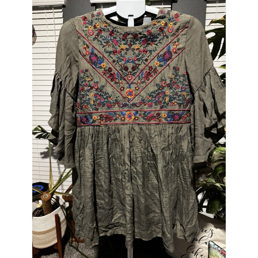 Altar'd State Embroidered‎ Floral Boho Dress